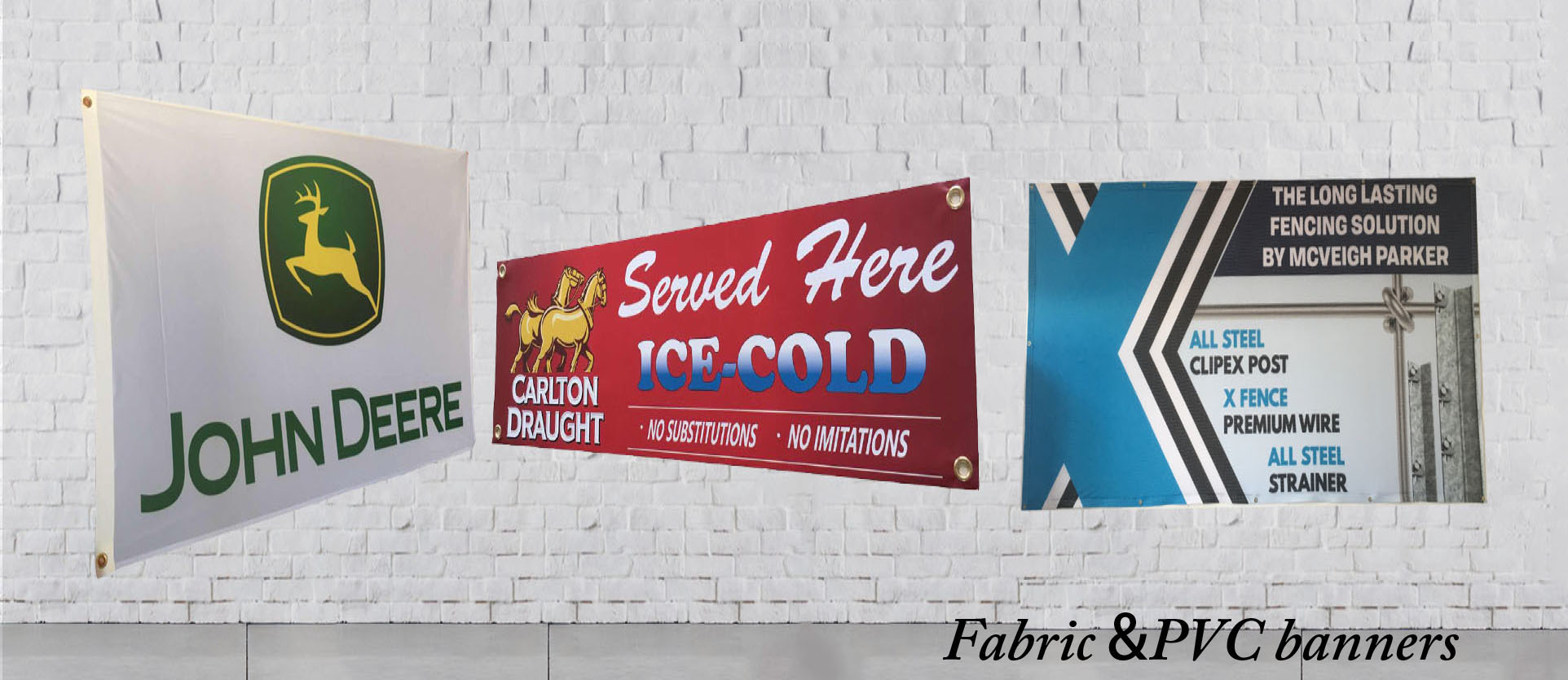 fabric and PVC banners